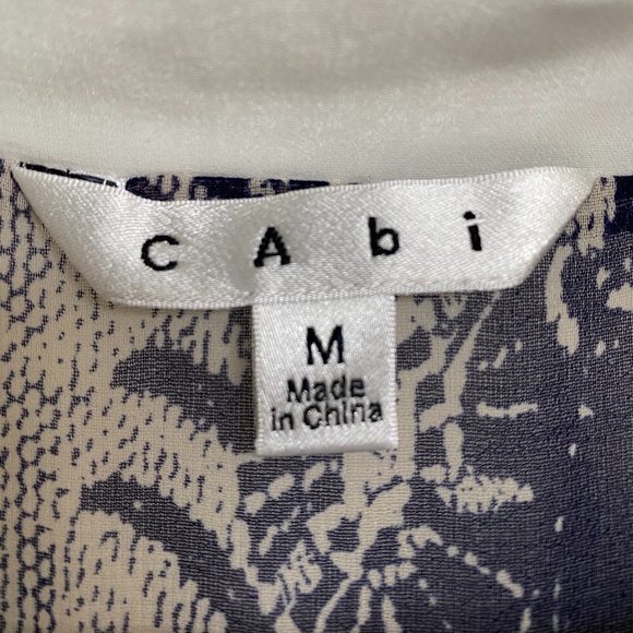 CAbi White Blue Purple Ombre Chiffon Blouse - Picture 8 of 9